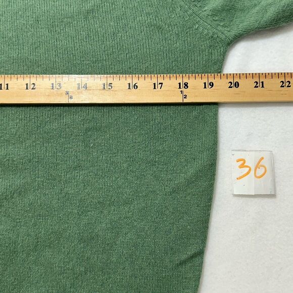 Romanes & Paterson Women's 38 Green Mockneck Lambswool Angora Blend Sweater - Picture 8 of 12